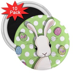 Easter Bunny  3  Magnets (10 Pack)  by Valentinaart