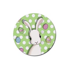 Easter Bunny  Rubber Coaster (round)  by Valentinaart