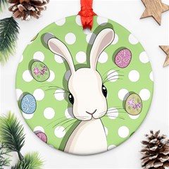 Easter Bunny  Round Ornament (two Sides) by Valentinaart