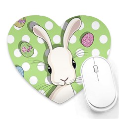 Easter Bunny  Heart Mousepads by Valentinaart