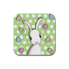 Easter Bunny  Rubber Coaster (square)  by Valentinaart