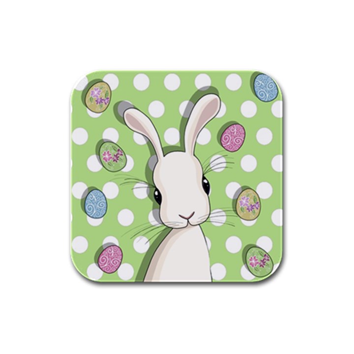 Easter bunny  Rubber Square Coaster (4 pack) 