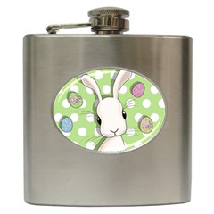 Easter Bunny  Hip Flask (6 Oz) by Valentinaart