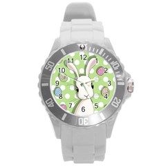 Easter Bunny  Round Plastic Sport Watch (l) by Valentinaart