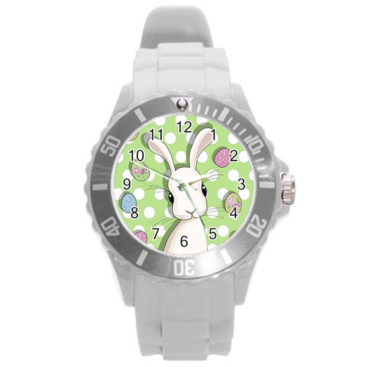 Easter bunny  Round Plastic Sport Watch (L)