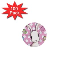 Easter Bunny  1  Mini Buttons (100 Pack)  by Valentinaart