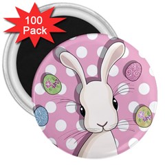 Easter Bunny  3  Magnets (100 Pack) by Valentinaart