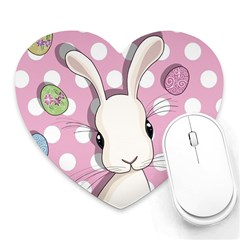 Easter Bunny  Heart Mousepads by Valentinaart