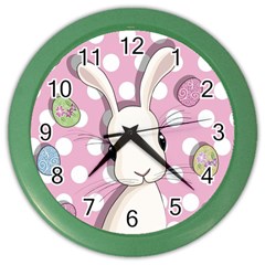 Easter Bunny  Color Wall Clocks by Valentinaart