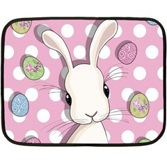 Easter Bunny  Double Sided Fleece Blanket (mini)  by Valentinaart