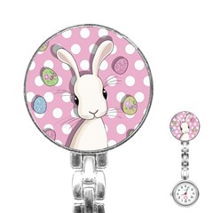 Easter Bunny  Stainless Steel Nurses Watch by Valentinaart