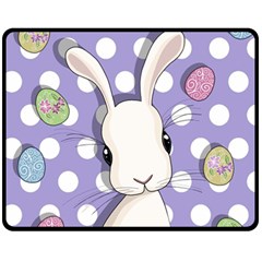 Easter Bunny  Fleece Blanket (medium)  by Valentinaart