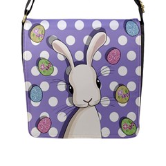 Easter Bunny  Flap Messenger Bag (l)  by Valentinaart