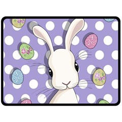 Easter Bunny  Double Sided Fleece Blanket (large)  by Valentinaart