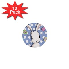 Easter Bunny  1  Mini Buttons (10 Pack)  by Valentinaart