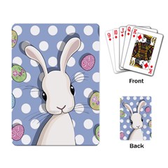 Easter Bunny  Playing Card by Valentinaart