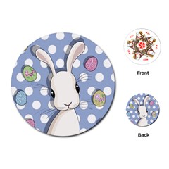 Easter Bunny  Playing Cards (round)  by Valentinaart