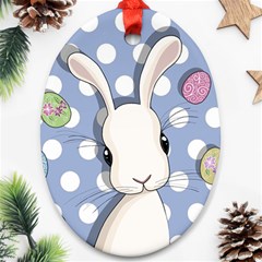 Easter Bunny  Oval Ornament (two Sides) by Valentinaart