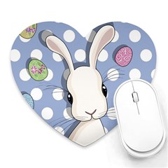 Easter Bunny  Heart Mousepads by Valentinaart