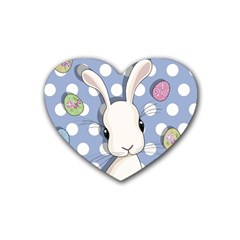 Easter Bunny  Heart Coaster (4 Pack)  by Valentinaart