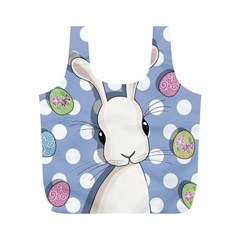 Easter Bunny  Full Print Recycle Bags (m)  by Valentinaart