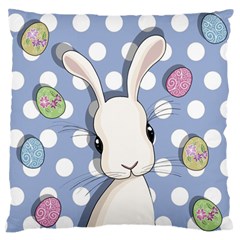 Easter Bunny  Large Flano Cushion Case (two Sides) by Valentinaart