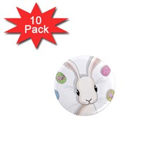 Easter Bunny  1  Mini Magnet (10 Pack)  by Valentinaart