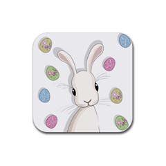 Easter Bunny  Rubber Coaster (square)  by Valentinaart