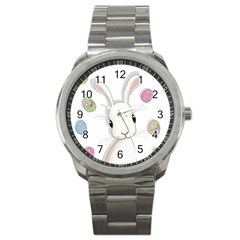 Easter Bunny  Sport Metal Watch by Valentinaart