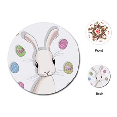 Easter Bunny  Playing Cards (round)  by Valentinaart