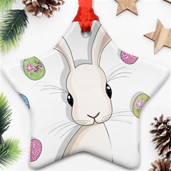 Easter Bunny  Star Ornament (two Sides) by Valentinaart