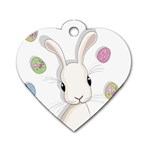 Easter bunny  Dog Tag Heart (Two Sides) Front