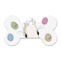 Easter Bunny  Dog Tag Bone (two Sides) by Valentinaart