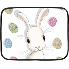 Easter Bunny  Double Sided Fleece Blanket (mini)  by Valentinaart