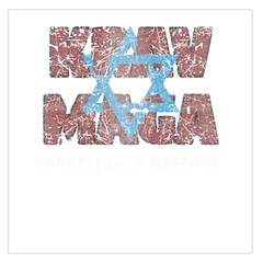 Krav Maga Self Defense Magen David Large Satin Scarf (square) by ImagineWorld