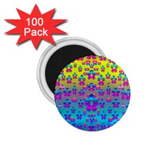 Flowers In The Most Beautiful Sunshine 1 75  Magnets (100 Pack)  by pepitasart