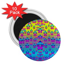 Flowers In The Most Beautiful Sunshine 2 25  Magnets (10 Pack)  by pepitasart