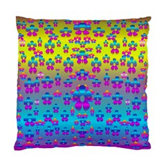 Flowers In The Most Beautiful Sunshine Standard Cushion Case (two Sides) by pepitasart