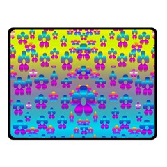 Flowers In The Most Beautiful Sunshine Fleece Blanket (small) by pepitasart