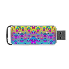 Flowers In The Most Beautiful Sunshine Portable Usb Flash (one Side) by pepitasart