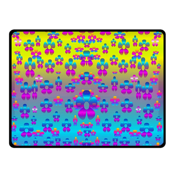 Flowers In The Most Beautiful Sunshine Double Sided Fleece Blanket (Small) 