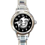 Bird Round Italian Charm Watch Front