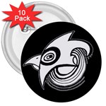 Bird 3  Buttons (10 pack)  Front