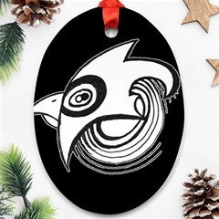 Bird Oval Ornament (two Sides) by ValentinaDesign