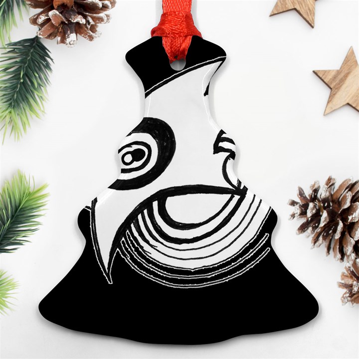 Bird Christmas Tree Ornament (Two Sides)