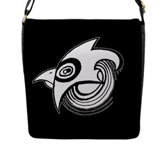 Bird Flap Messenger Bag (l)  by ValentinaDesign