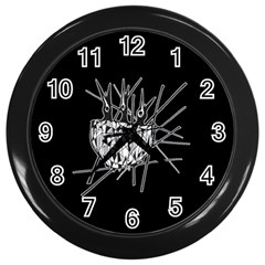 Bird Wall Clocks (black) by ValentinaDesign