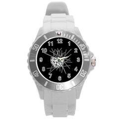 Bird Round Plastic Sport Watch (l) by ValentinaDesign