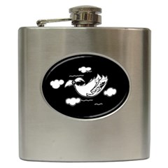 Bird Hip Flask (6 Oz) by ValentinaDesign