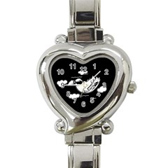 Bird Heart Italian Charm Watch by ValentinaDesign